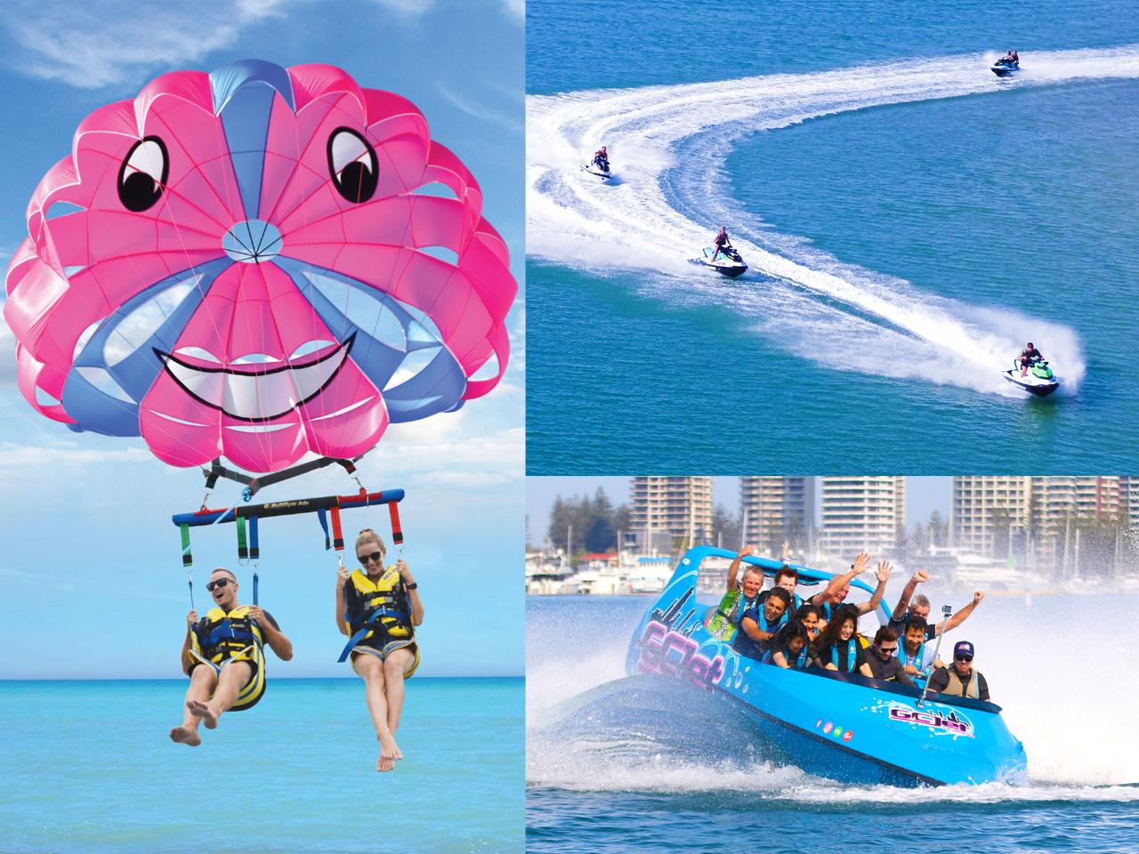 Jet Boat, Parasailing + 30Min Jet Ski Safari