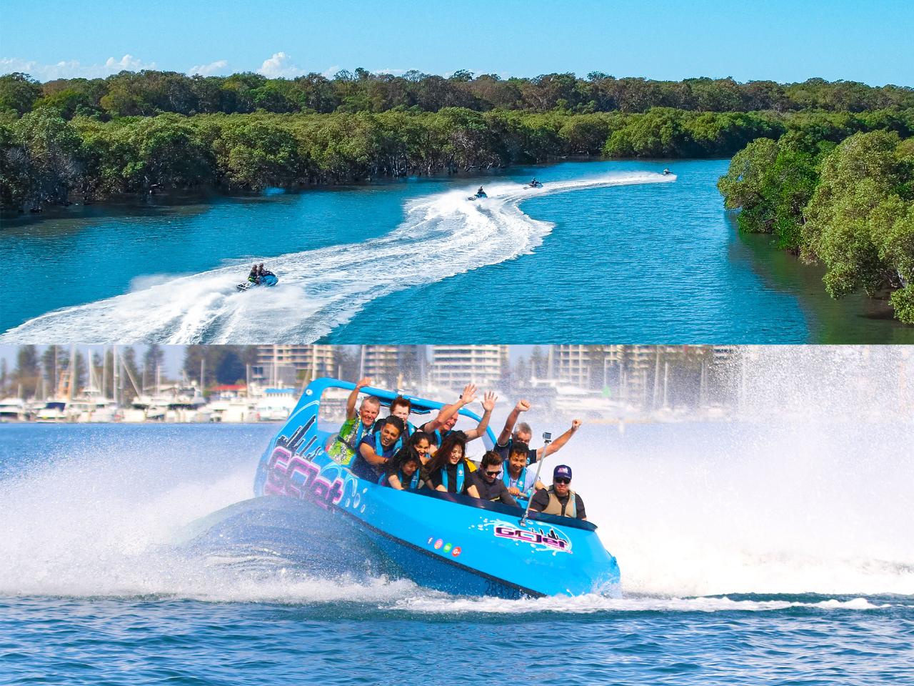 Jet Boat, Parasailing + 30Min Jet Ski Safari