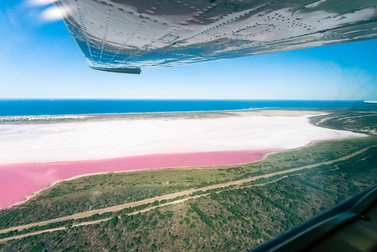 Pink Lakes And Abrolhos Scenic Flyover Tour