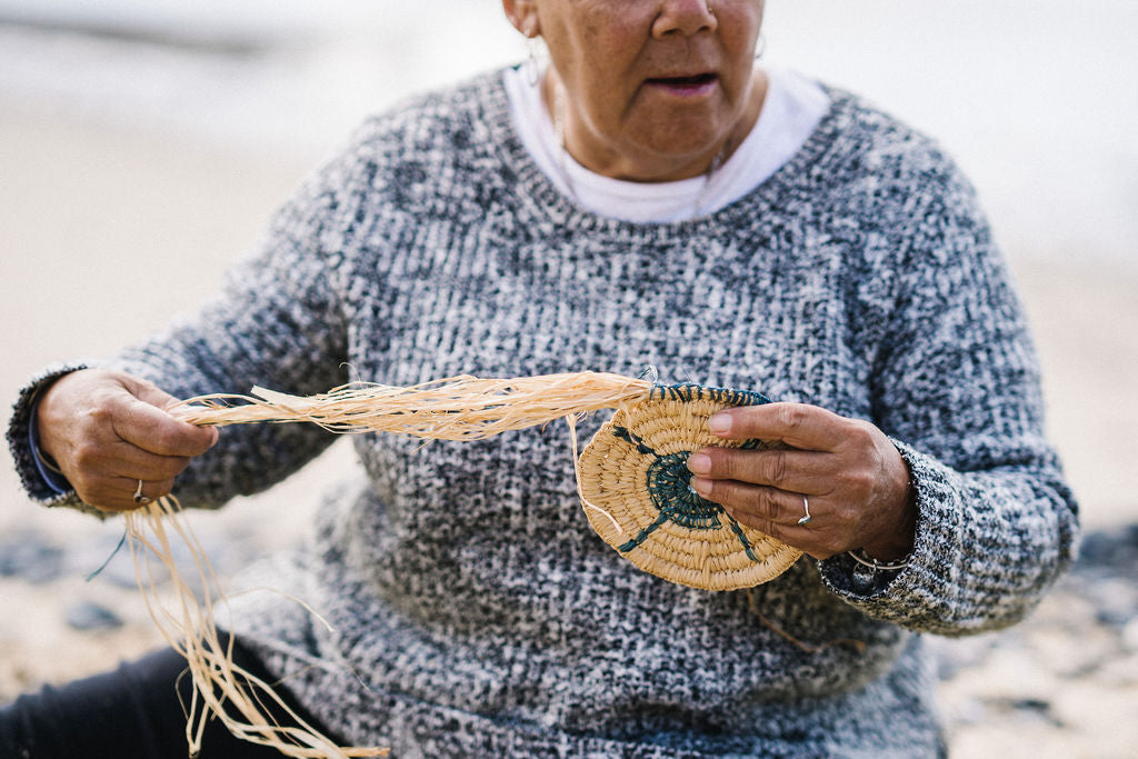 Basket Weaving Workshop At Mystery Bay With Deidre Martin From Bugiya Naway Buridja