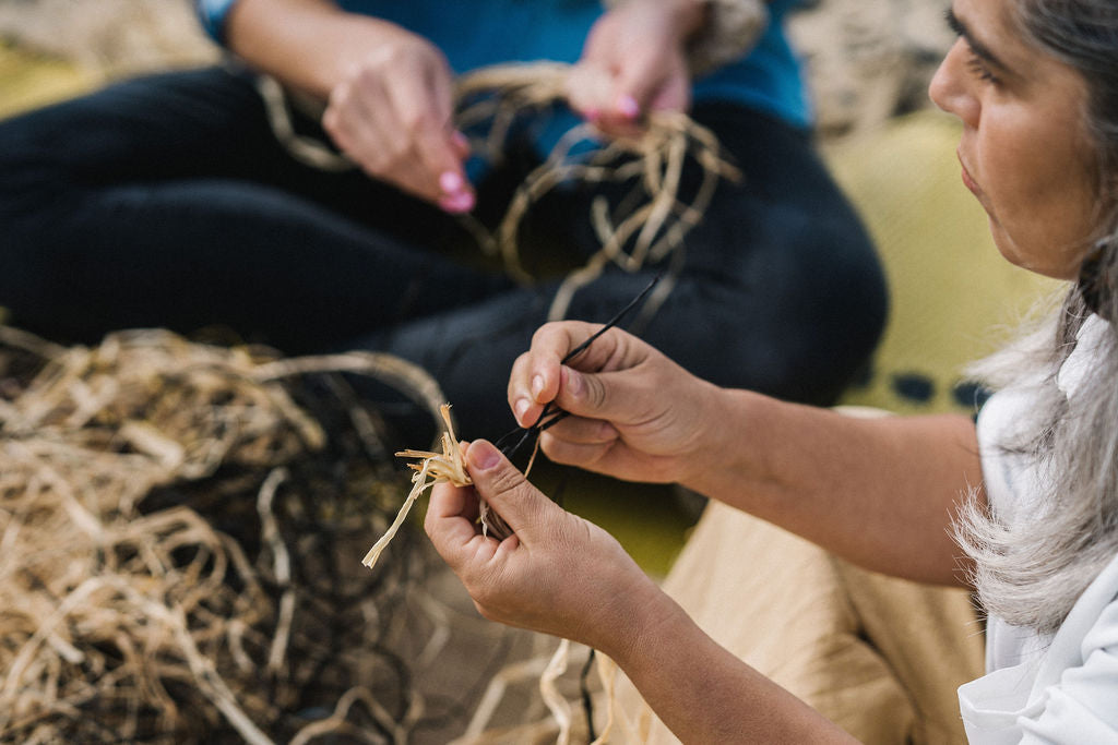 Basket Weaving Workshop At Mystery Bay With Deidre Martin From Bugiya Naway Buridja