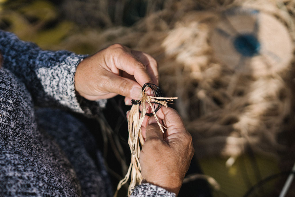 Basket Weaving Workshop At Mystery Bay With Deidre Martin From Bugiya Naway Buridja