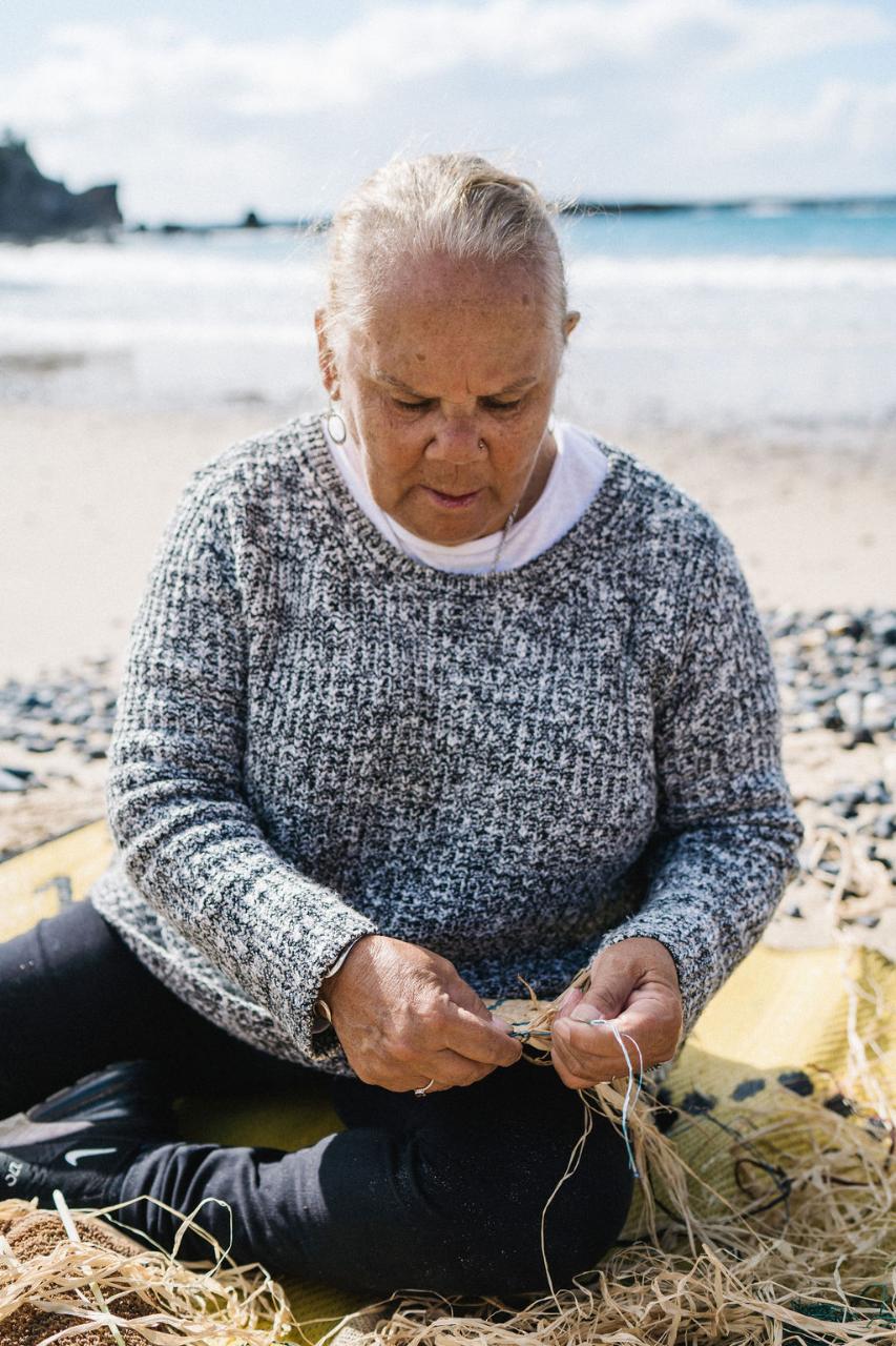 Basket Weaving Workshop At Mystery Bay With Deidre Martin From Bugiya Naway Buridja